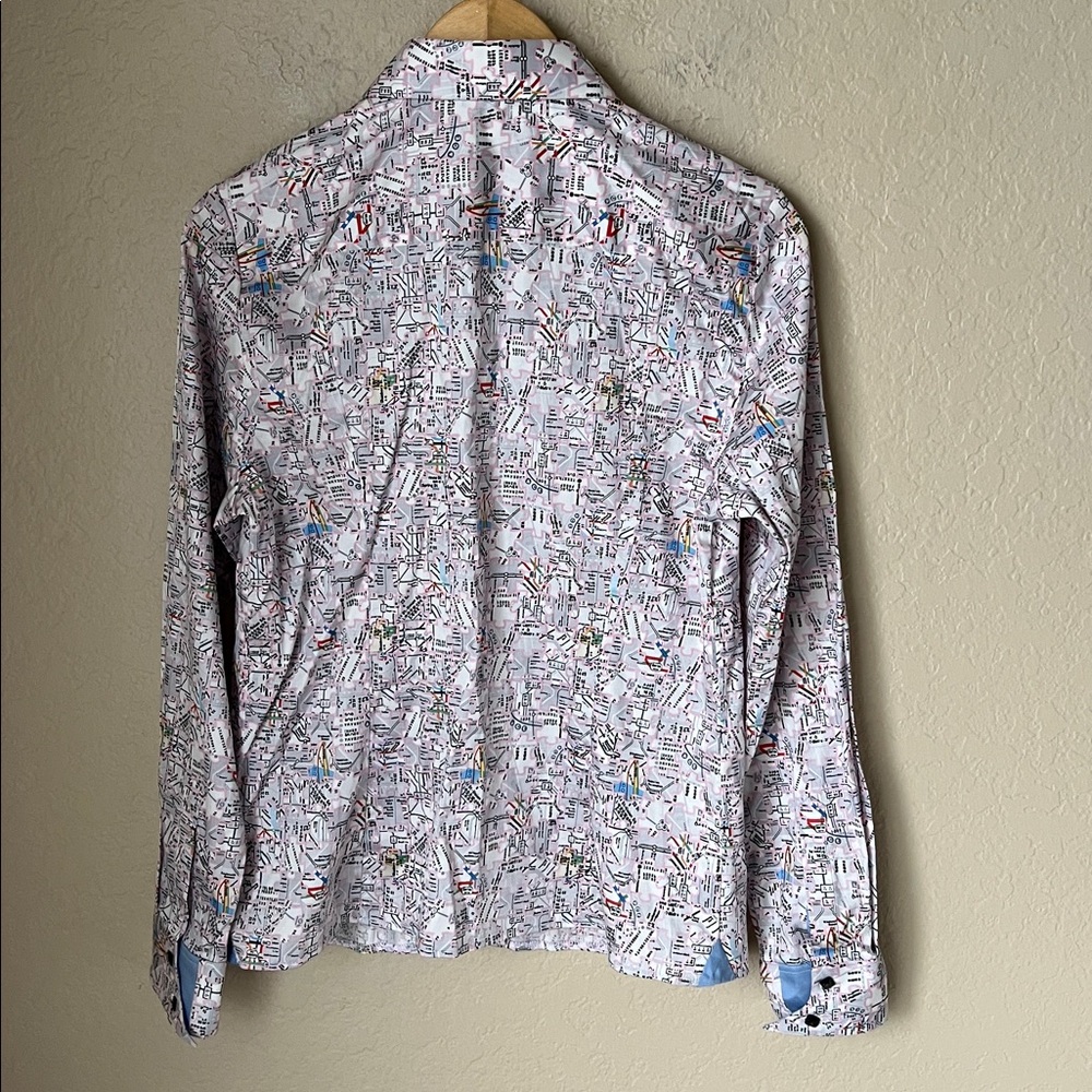 Robert Graham collared map button down shirt - image 8